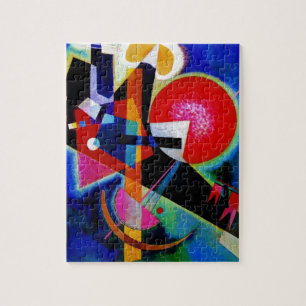 Quebra-cabeça Kandinsky na pintura de Abstrato azul