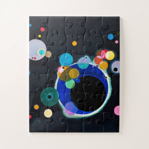 Quebra-cabeça Kandinsky - Vários Círculos - Abstrato de Pintura