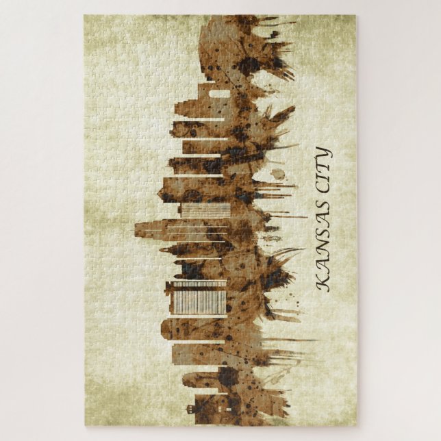 Quebra-cabeça Kansas City Missouri Cityscape (Vertical)