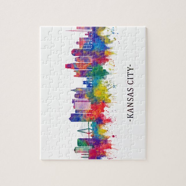 Quebra-cabeça Kansas City Missouri Skyline (Vertical)