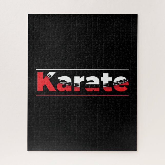 Quebra-cabeça Karate Martial Arts Red (Vertical)