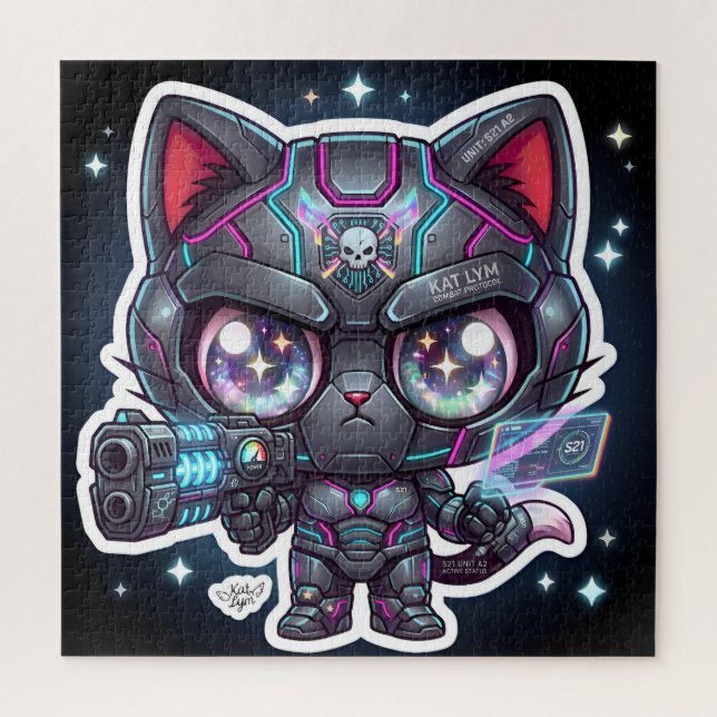 Quebra-cabeça Kat Lym Combat Protocol Mecha Cat (Vertical)