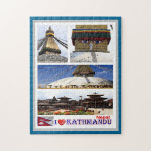 Quebra-cabeça Kathmandu - I Love - Nepal -