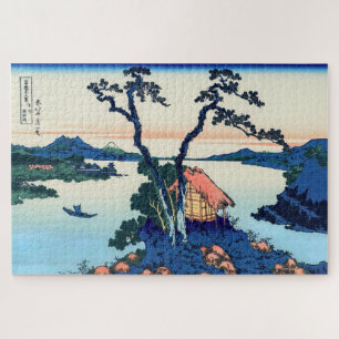 Quebra-cabeça Katsushika Hokusai - Lago Suwa na província de Sh