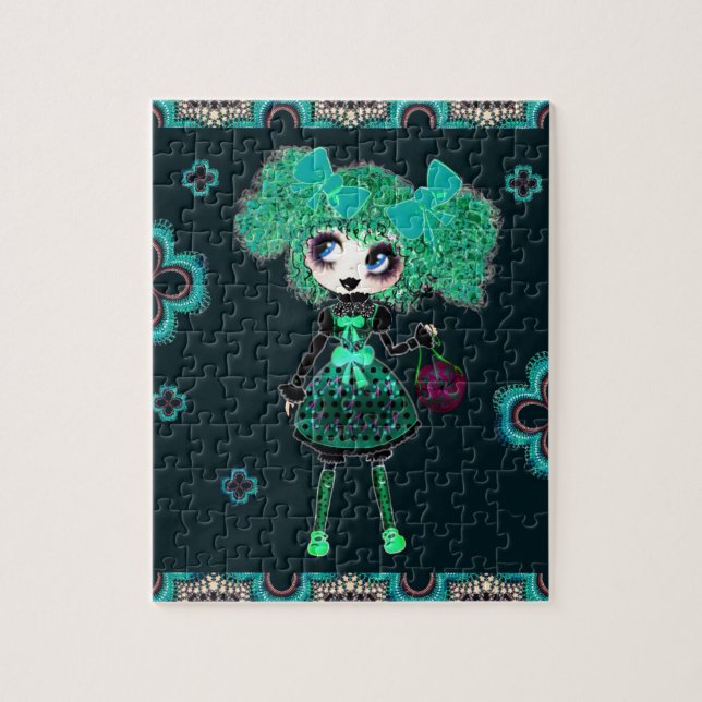 Quebra-cabeça Kawaii Girl PinkyP emerald Gothloli (Vertical)