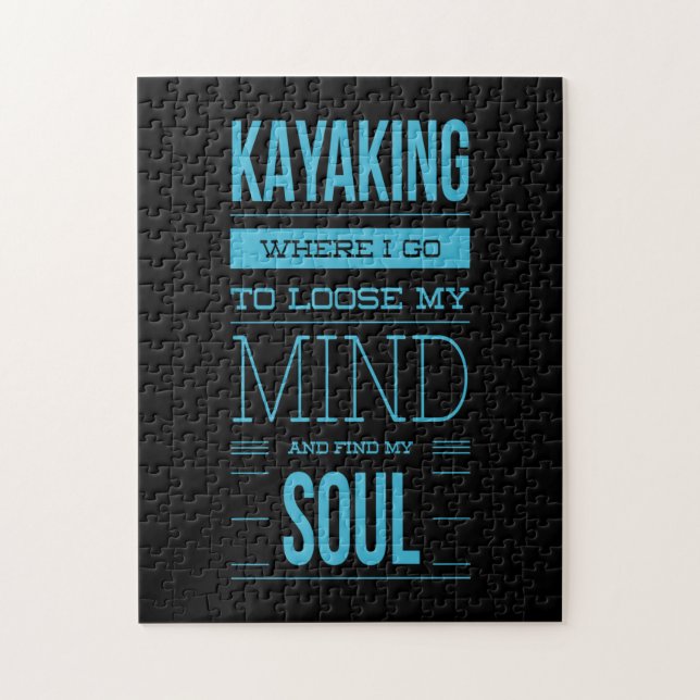 Quebra-cabeça Kayaking Onde Vou Perder Minha Mente (Vertical)