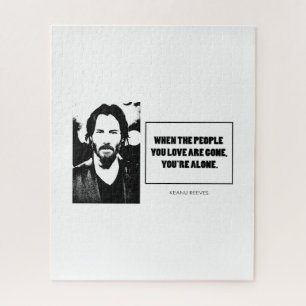 Quebra-cabeça Keanu Reeves citação branca simples BG