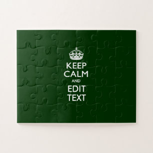 Quebra-cabeça KEEP CALM personalizado E Edite Texto para Present