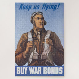 Quebra-cabeça Keep Us Flying Vintage African-American WWII Pilot