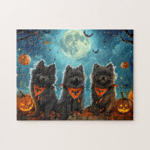 Quebra-cabeça Keeshond Halloween Spooky