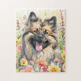 Quebra-cabeça Keeshond Watercolor Puzzle