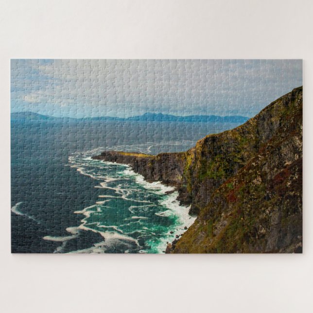 Quebra-cabeça Kerry Cliff Portmagee Kerry Irlanda. (Horizontal)