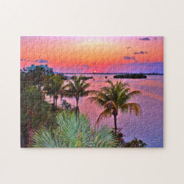 Quebra-cabeça Key West Flórida.Saudação de Natal