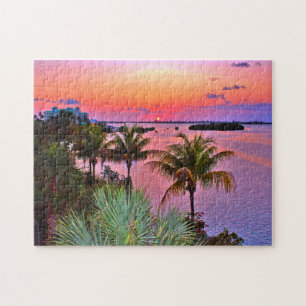 Quebra-cabeça Key West Flórida.Saudação de Natal