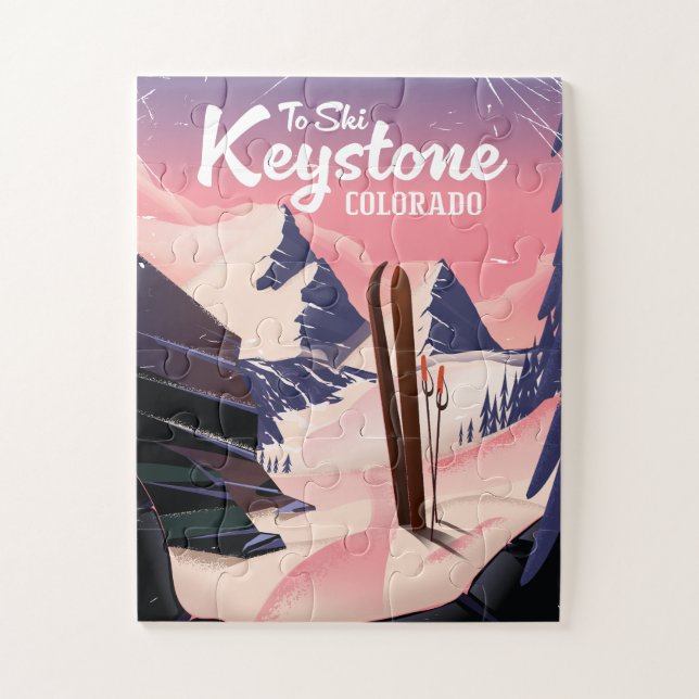 Quebra-cabeça Keystone para esqui (Vertical)