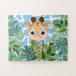 Quebra-cabeça Kids Blue Jungle Giraffe in a Bow Tie