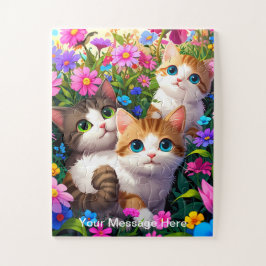 Quebra-cabeça Kids Puppy e Kitten Garden Adventure