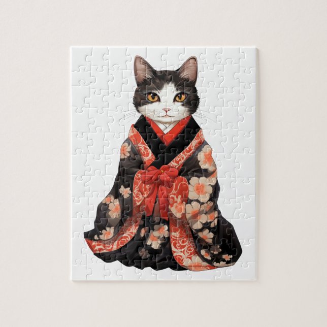 Quebra-cabeça Kimono Cat (Vertical)