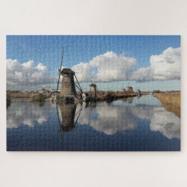 Quebra-cabeça Kinderdijk Wind Mills Países Baixos Holland Blades