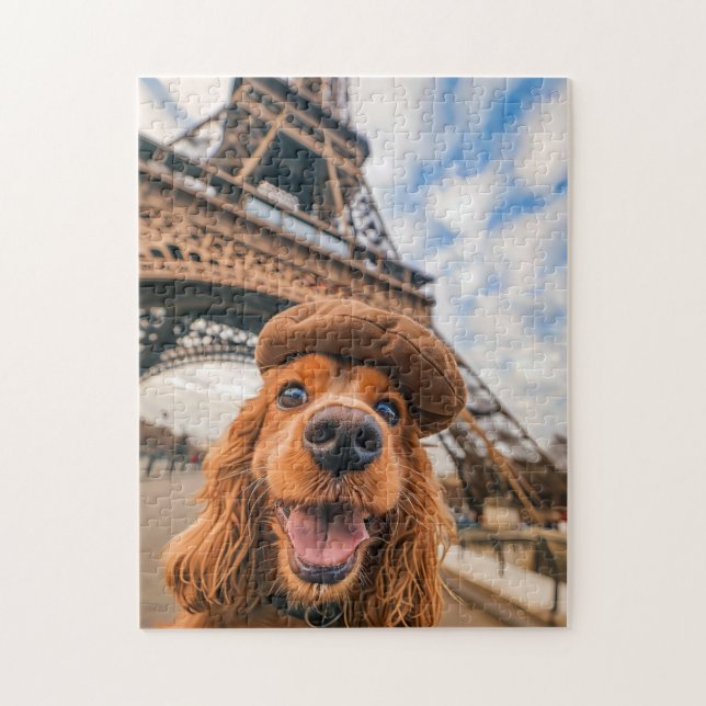 Quebra-cabeça King Charles Cocker Spaniel in Paris (Vertical)