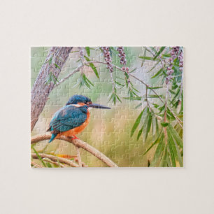 Quebra-cabeça Kingfisher Perch no Branch