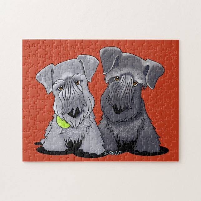 Quebra-cabeça KiniArt Cesky Terriers (Horizontal)