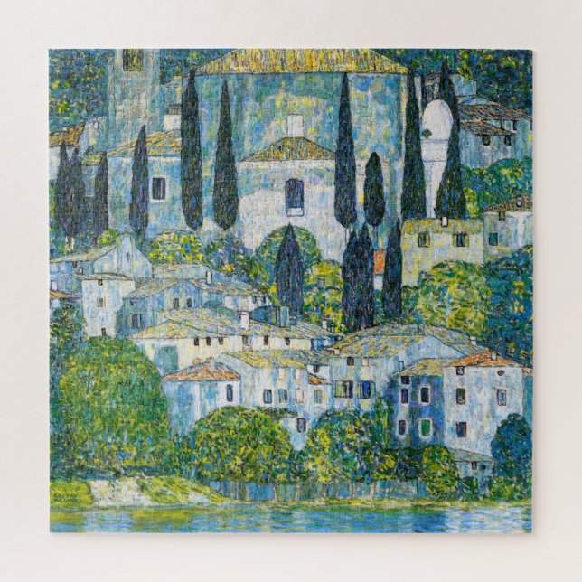 Quebra-cabeça Kirche em Cassone por Gustav Klimt (Vertical)