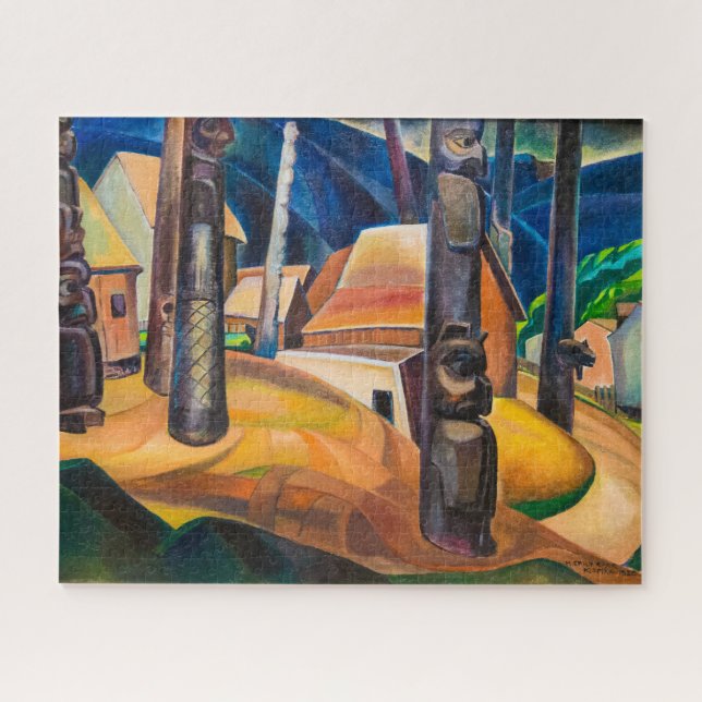 Quebra-cabeça Kispiax Village | Emily Carr | (Horizontal)