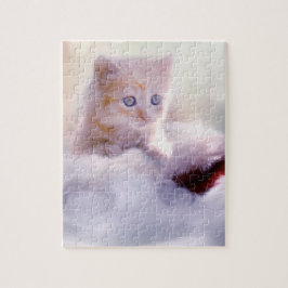 Quebra-cabeça Kitten Natal