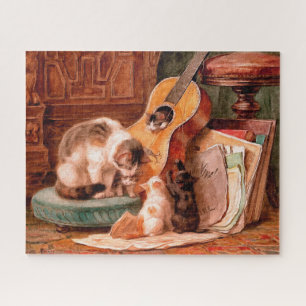 Quebra-cabeça Kittens and Guitar - The Musicians Vintage