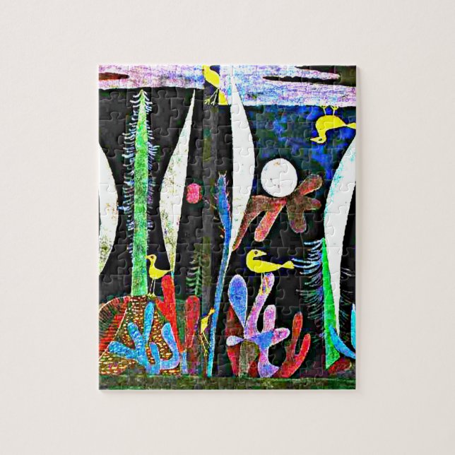 Quebra-cabeça Klee - Paisagem com Aves Amarelas (Vertical)