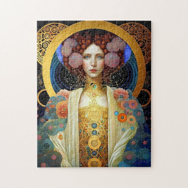 Quebra-cabeça Klimt inspirou a Rainha Deusa Fantasia Art (Vertical)