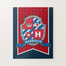 Quebra-cabeça Knight prince crest personalizado vermelho-águia