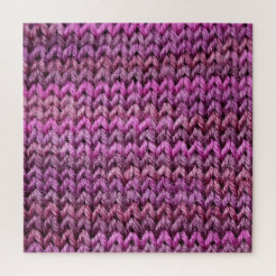 Quebra-cabeça Knit Harmony: Textura de distribuição roxa