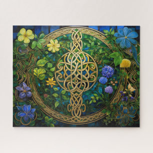 Quebra-cabeça Knotwork de Flores de Nó Celta
