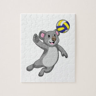 Quebra-cabeça Koala como jogador de voleibol