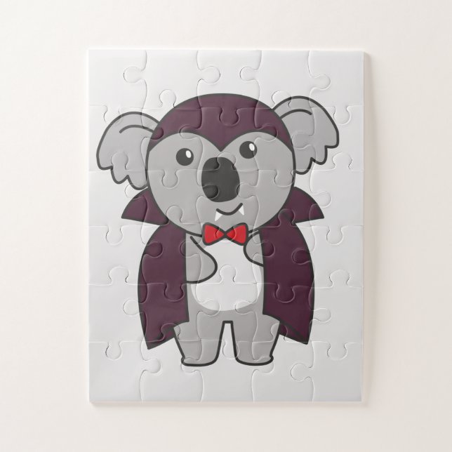 Quebra-cabeça Koala Halloween Cute Devil Kids Vampire Costume Ji (Vertical)