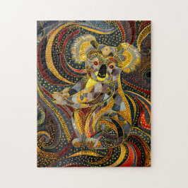 Quebra-cabeça Koala no Estilo de Arte Ponto Aborigine