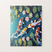 Koi Fish branco japonês em um lago