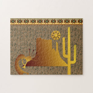 Quebra-cabeça Kokopelli Mesa e Cactus Set #1