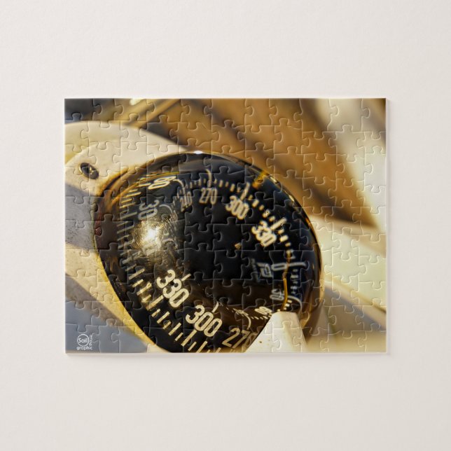 Quebra-cabeça Kompas helpt navigeren en koer behouden.  (Horizontal)