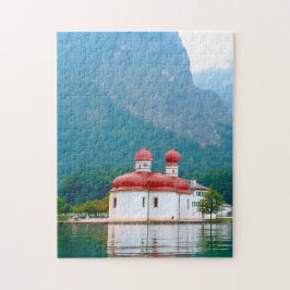 Quebra-cabeça Königsee St. Bartolomeu Alemanha.