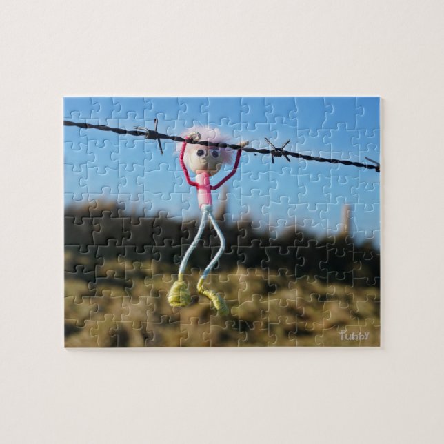 Quebra-cabeça Kracht patser Fubby aan Prikkeldraad. (Horizontal)