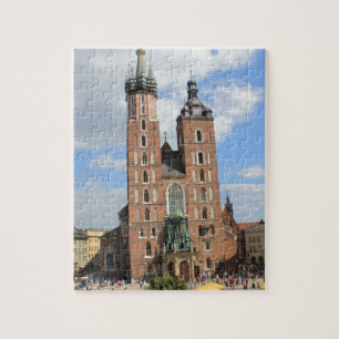 Quebra-cabeça Krakow, igreja de Mariacki, a igreja de St Mary,