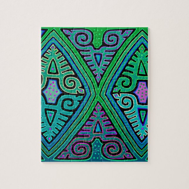 Quebra-cabeça Kuna Indian Diamond Mola (Vertical)