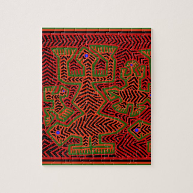 Quebra-cabeça Kuna Indian Mola Spirits (Vertical)