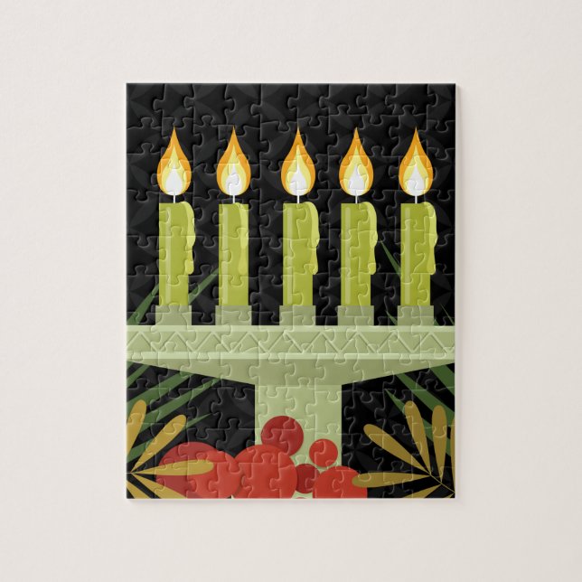 Quebra-cabeça kwanzaa preto (Vertical)