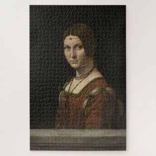 Quebra-cabeça La Belle Ferronnière-Leonardo da Vinci 1490-1496