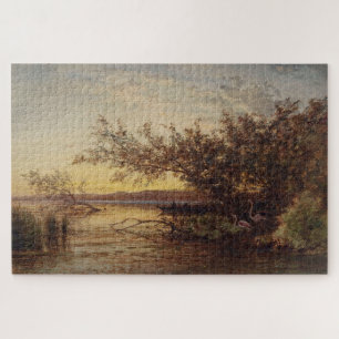 Quebra-cabeça La Camargue, Coucher De Soleil - Félix Ziem