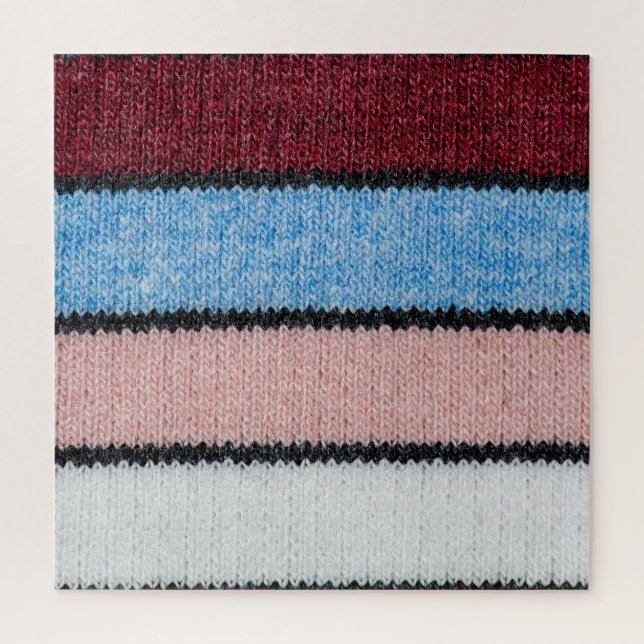 Quebra-cabeça Lã com tiras multicoloridas: Textura do Tecido. (Vertical)